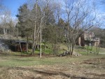 looking back towards the house from the stream path