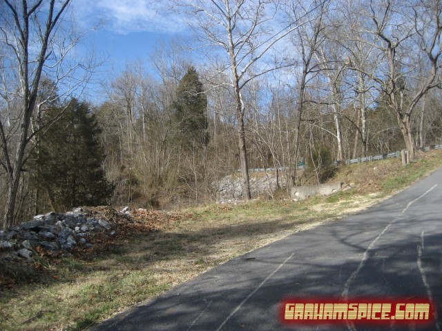 the turn in the driveway just above burn pits
