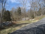the turn in the driveway just above burn pits