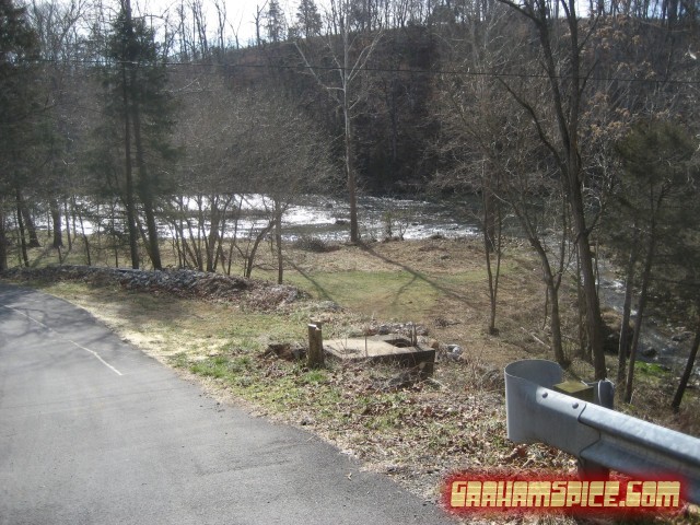 looking down the driveway from the road