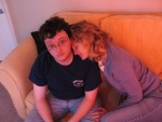 Laurel and I on the couch. picture by Chris Grainger