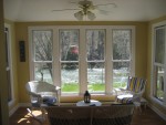 Sun room overlooking river
