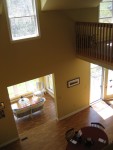 Looking Down From Loft Into Dining Area and Sun Room